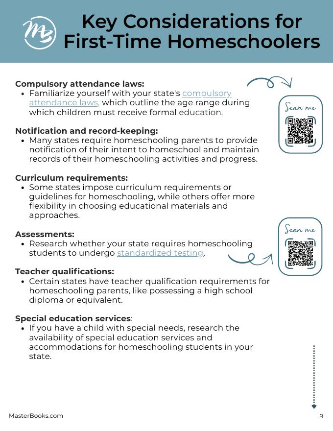 Guide page: key considerations for first-time homeschoolers